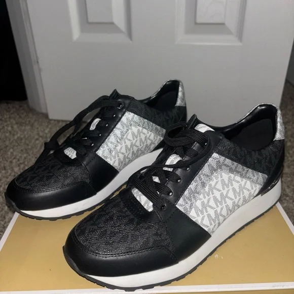 Michael Kors Black and Gray Fashion Sneakers - Picture 1 of 4